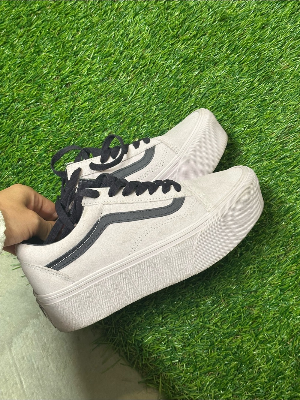 Vans Old Skool Platform Lilac Purple Suede Sneakers 6.5